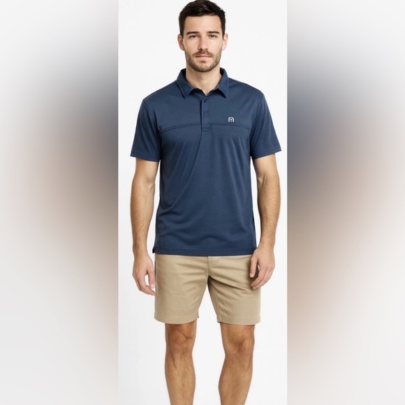 Travis Mathew Other - Travis‎ Mathew Blue Golf Polo Shirt Athleticcore Country Club Athleisure 2XL